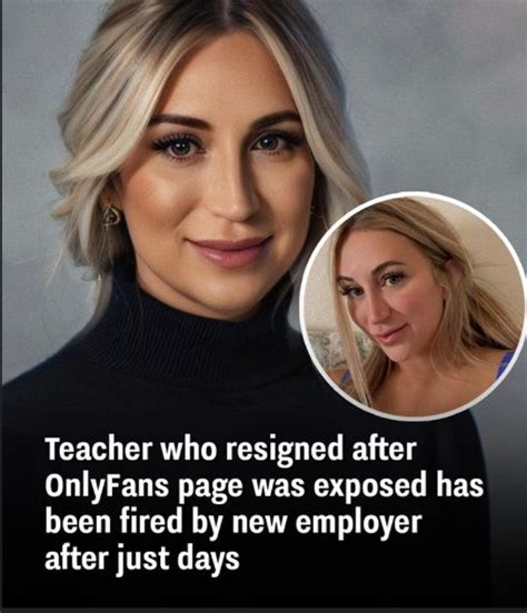 teacher got fired because of onlyfans|Teacher who resigned after her OnlyFans page was。